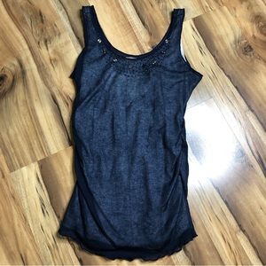 Dick & Jayne layered tank top size medium blue / white